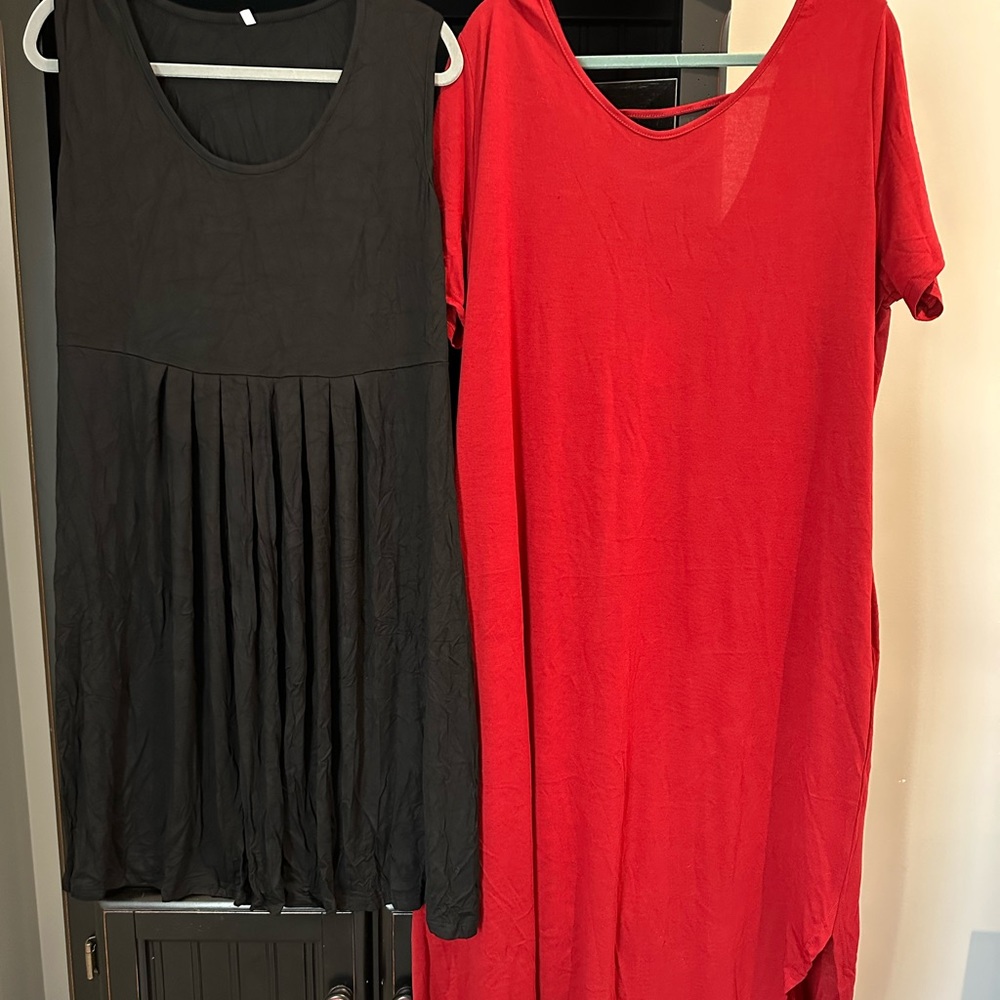 Two Summer Dresses - great for beach! 2XL and 3XL